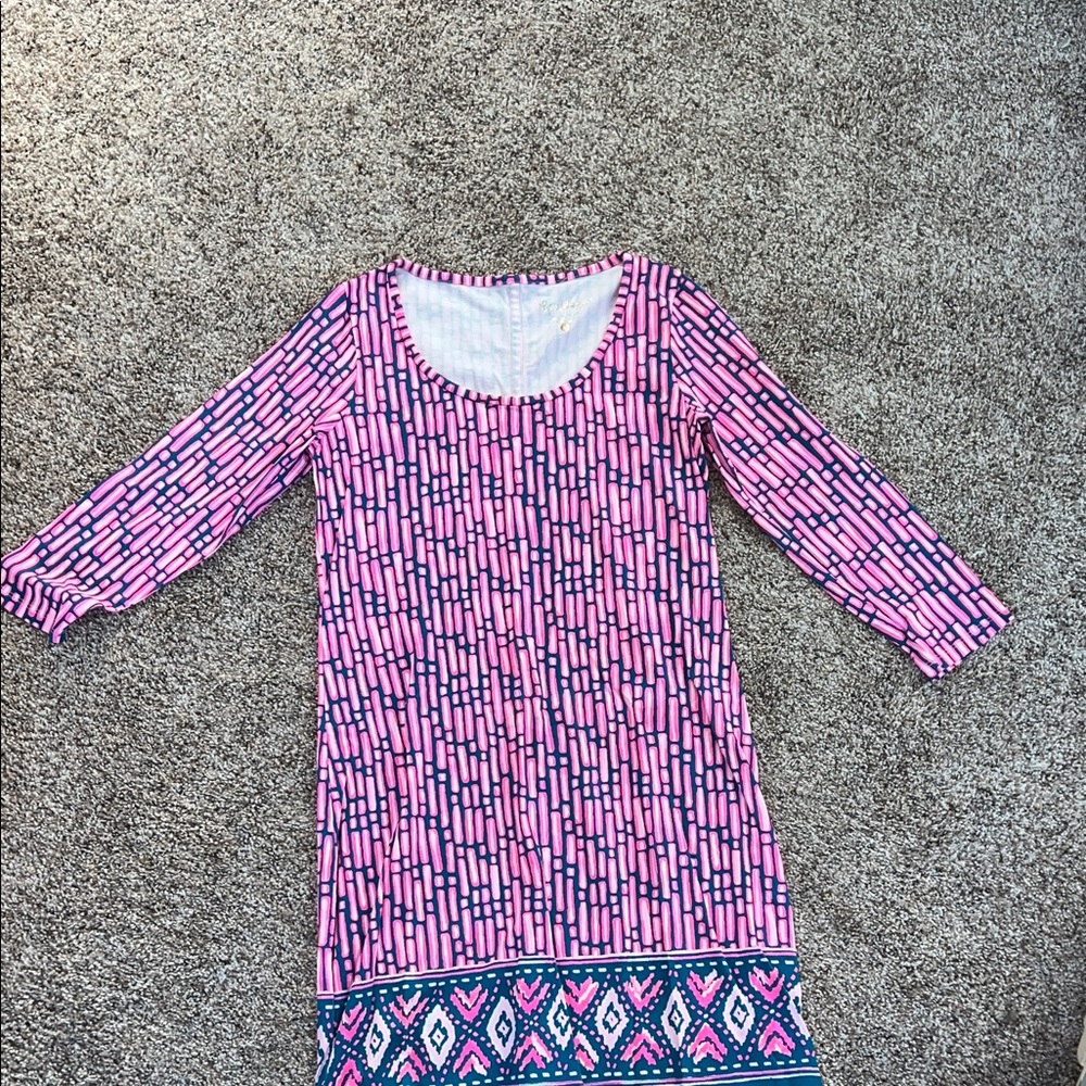 Lilly Pulitzer cotton shift dress with 3/4 sleeves